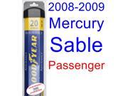 2008-2009 Mercury Sable Wiper Blade (Passenger) (Goodyear Wiper Blades-Assurance) 2008-2009 Mercury Sable Wiper Blade (Passenger) (Goodyear Wiper Blades-Assurance)