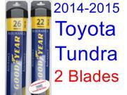2014-2015 Toyota Tundra Replacement Wiper Blade Set/Kit (Set of 2 Blades) (Goodyear Wiper Blades-Assurance) 2014-2015 Toyota Tundra Replacement Wiper Blade Set/Kit (Set of 2 Blades) (Goodyear Wiper Blades-Assurance)