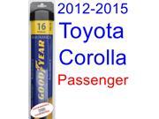 2012-2015 Toyota Corolla L Wiper Blade (Passenger) (Goodyear Wiper Blades-Assurance) (2013,2014) 2012-2015 Toyota Corolla L Wiper Blade (Passenger) (Goodyear Wiper Blades-Assurance) (2013,2014)