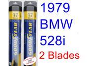 1979 BMW 528i Replacement Wiper Blade Set/Kit (Set of 2 Blades) (Goodyear Wiper Blades-Assurance) 1979 BMW 528i Replacement Wiper Blade Set/Kit (Set of 2 Blades) (Goodyear Wiper Blades-Assurance)