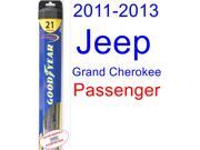 2011-2013 Jeep Grand Cherokee Wiper Blade (Passenger) (Goodyear Wiper Blades-Hybrid) (2012) 2011-2013 Jeep Grand Cherokee Wiper Blade (Passenger) (Goodyear Wiper Blades-Hybrid) (2012)