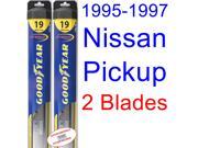 1995-1997 Nissan Pickup Replacement Wiper Blade Set/Kit (Set of 2 Blades) (Goodyear Wiper Blades-Hybrid) (1996) 1995-1997 Nissan Pickup Replacement Wiper Blade Set/Kit (Set of 2 Blades) (Goodyear Wiper Blades-Hybrid) (1996)