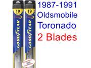 1987-1991 Oldsmobile Toronado Trofeo Replacement Wiper Blade Set/Kit (Set of 2 Blades) (Goodyear Wiper Blades-Hybrid) (1988,1989,1990) 1987-1991 Oldsmobile Toronado Trofeo Replacement Wiper Blade Set/Kit (Set of 2 Blades) (Goodyear Wiper Blades-Hybrid) (1988,1989,1990)