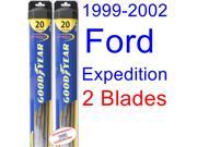 1999-2002 Ford Expedition Replacement Wiper Blade Set/Kit (Set of 2 Blades) (Goodyear Wiper Blades-Hybrid) (2000,2001) 1999-2002 Ford Expedition Replacement Wiper Blade Set/Kit (Set of 2 Blades) (Goodyear Wiper Blades-Hybrid) (2000,2001)