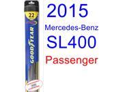 2015 Mercedes-Benz SL400 Wiper Blade (Passenger) (Goodyear Wiper Blades-Hybrid) 2015 Mercedes-Benz SL400 Wiper Blade (Passenger) (Goodyear Wiper Blades-Hybrid)