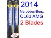 2014 Mercedes-Benz CL63 AMG Base Replacement Wiper Blade Set/Kit (Set of 2 Blades) (Goodyear Wiper Blades-Hybrid) 2014 Mercedes-Benz CL63 AMG Base Replacement Wiper Blade Set/Kit (Set of 2 Blades) (Goodyear Wiper Blades-Hybrid)