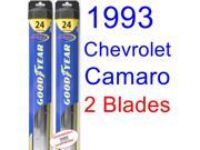 1993 Chevrolet Camaro Replacement Wiper Blade Set/Kit (Set of 2 Blades) (Goodyear Wiper Blades-Hybrid) 1993 Chevrolet Camaro Replacement Wiper Blade Set/Kit (Set of 2 Blades) (Goodyear Wiper Blades-Hybrid)