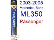 2003 2005 Mercedes Benz ML350 Wiper Blade Passenger Goodyear Wiper Blades Hybrid 2004