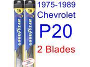 1975 1989 Chevrolet P20 Replacement Wiper Blade Set Kit Set of 2 Blades Goodyear Wiper Blades Hybrid 1976 1977 1978 1979 1980 1981 1982 1983 1984 1985 1986