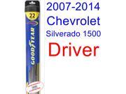 2007-2014 Chevrolet Silverado 1500 LT Wiper Blade (Driver) (Goodyear Wiper Blades-Hybrid) (2008,2009,2010,2011,2012,2013) 2007-2014 Chevrolet Silverado 1500 LT Wiper Blade (Driver) (Goodyear Wiper Blades-Hybrid) (2008,2009,2010,2011,2012,2013)