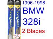1996-1998 BMW 328i Replacement Wiper Blade Set/Kit (Set of 2 Blades) (Goodyear Wiper Blades-Hybrid) (1997) 1996-1998 BMW 328i Replacement Wiper Blade Set/Kit (Set of 2 Blades) (Goodyear Wiper Blades-Hybrid) (1997)