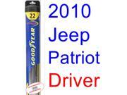 2010 Jeep Patriot Wiper Blade (Driver) (Goodyear Wiper Blades-Hybrid) 2010 Jeep Patriot Wiper Blade (Driver) (Goodyear Wiper Blades-Hybrid)