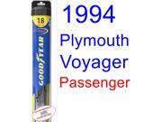 1994 Plymouth Voyager Wiper Blade (Passenger) (Goodyear Wiper Blades-Hybrid) 1994 Plymouth Voyager Wiper Blade (Passenger) (Goodyear Wiper Blades-Hybrid)