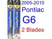 2005-2010 Pontiac G6 Replacement Wiper Blade Set/Kit (Set of 2 Blades) (Goodyear Wiper Blades-Hybrid) (2006,2007,2008,2009) 2005-2010 Pontiac G6 Replacement Wiper Blade Set/Kit (Set of 2 Blades) (Goodyear Wiper Blades-Hybrid) (2006,2007,2008,2009)