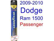 2009 2010 Dodge Ram 1500 Wiper Blade Passenger Goodyear Wiper Blades Hybrid