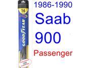 1986-1990 Saab 900 Convertible Wiper Blade (Passenger) (Goodyear Wiper Blades-Hybrid) (1987,1988,1989) 1986-1990 Saab 900 Convertible Wiper Blade (Passenger) (Goodyear Wiper Blades-Hybrid) (1987,1988,1989)