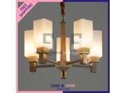 3 lamps E14 modern wood chandeliers traditional light fixture parlor 110V 220V indoor lighting glass bed room lustre home CHP65