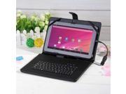 10. USB Leather Case Cover w buit in Keyboard and Holder for Pumpkin X MID and most 10 inch tablets