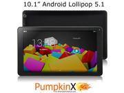 10.1 Android Lollipop 5.1 [Octa Core] Tablet PC 1GB RAM HD Screen Dual Cameras Dual Speakers HDMI Wifi Bluetooth Google Play American Pumpkins