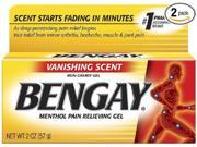 Bengay Vanishing Scent Menthol Pain Relieving Gel Non Greasy 2 Ounce Pack of 2