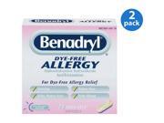 Benadryl Dye Free Allergy Relief LiquiGels 24 Liquid Gel Capsules 2pk Bundle