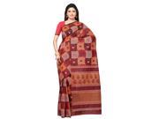 Triveni Lovely Mroon color Printed Cotton Saree 1020