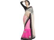 Triveni Wonderful Dual Colored Pure Net Wedding Saree 2310