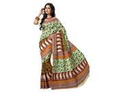 Triveni Pleasing Beige Colored Printed Blended Cotton Saree 463