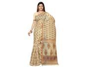 Triveni Beige Colored Printed Blended Cotton Saree