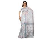 Triveni Striking Off White Colored Printed Blended Cotton Saree 1013