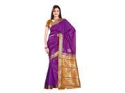 Triveni Amazing Purple Colored Border Worked Art Silk Saree 2041