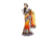 Triveni Colorful Net Wedding Indian Embroidered Saree 715