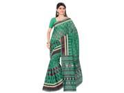 Triveni Fabulous Green Colored Printed Blended Cotton Saree 1094