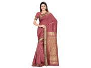 Triveni Brown Colored Zari Worked Art Silk Saree