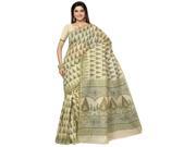Triveni Charming Green Colored Printed Blended Cotton Saree 1002