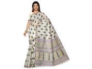Triveni Good looking Off White Colored Printed Blended Cotton Saree