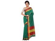 Triveni Smart Green Colored Blended Cotton Casual Wear Saree 129C