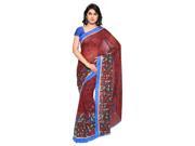 Triveni Groovy Red Colored Faux Georgette Printed Casual Wear Saree