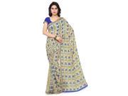 Triveni Attractive Beige Colored Printed Art Silk Saree