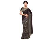 Triveni Graceful Brown Colored Printed Faux Georgette Casual Wear Saree