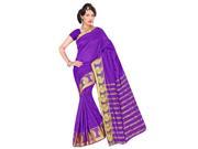 Triveni Elegant Violet Colored Zari Worked Art Silk Saree
