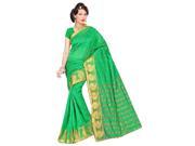 Triveni Beautiful Green Colored Zari Worked Art Silk Saree
