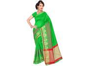 Triveni Good looking Green Colored Zari Worked Art Silk Saree