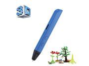 3d printer pen BANGWEIER Professional Printing 3D Pen with OLED Display ABS Filament Different Printing Speeds Temperatures 6mm Nozzle Blue
