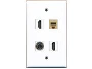 RiteAV 2 Port HDMI 1 Port Phone RJ11 RJ12 Beige 1 Port 3.5mm Wall Plate