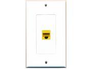 RiteAV 1 Port Cat6 Ethernet Yellow Decorative Wall Plate