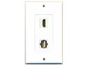 RiteAV 1 Port USB A A 1 Port HDMI Ivory Decorative Wall Plate