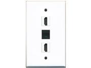 RiteAV 2 Port HDMI and 1 Port Cat5e Ethernet Black Wall Plate