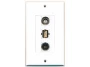 RiteAV 1 Port USB A A and 1 Port Toslink and 1 Port BNC Decora Wall Plate D...