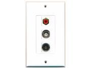 RiteAV 1 Port RCA Red and 1 Port Toslink and 1 Port BNC Decora Wall Plate D...